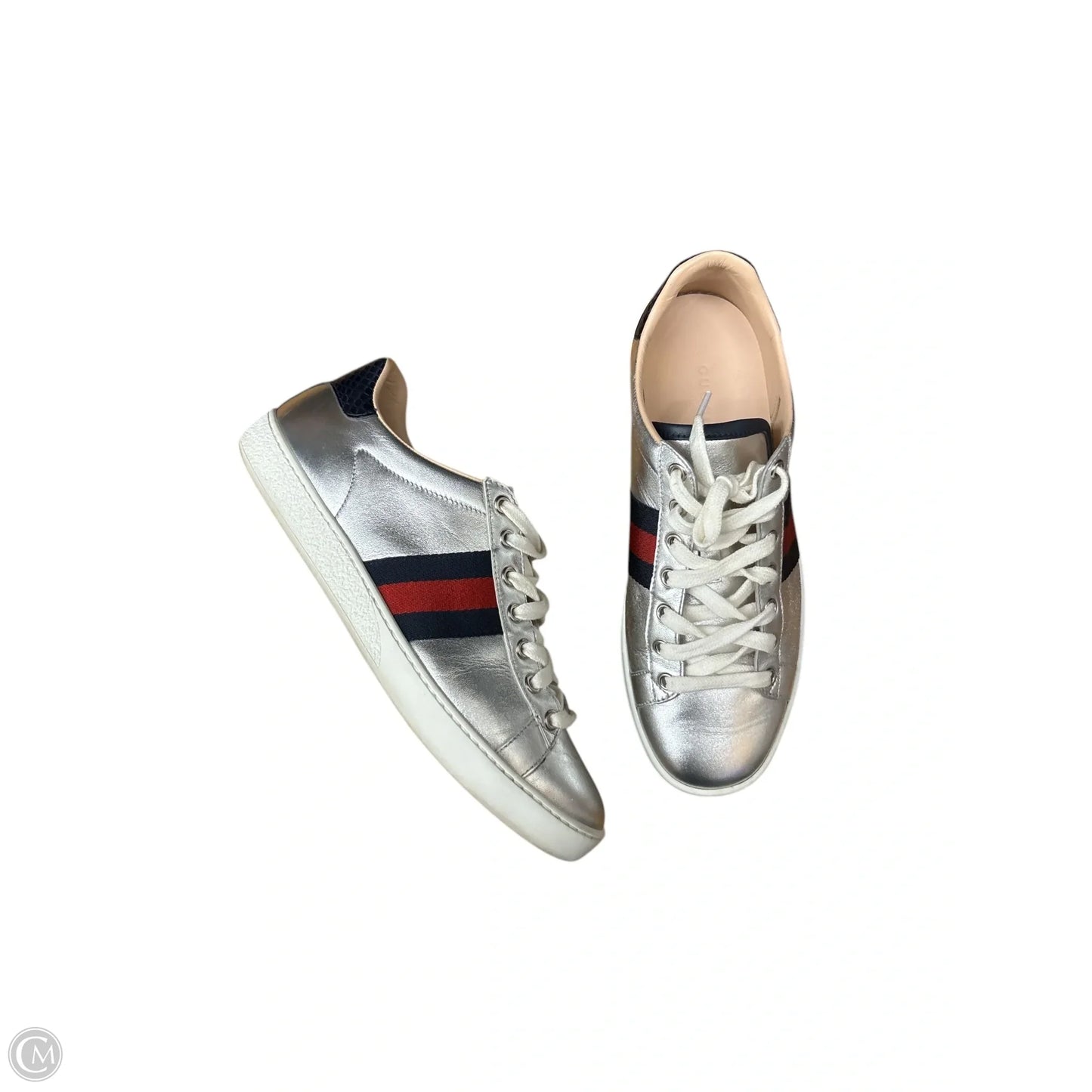 Shoes Luxury Designer By Gucci In Silver