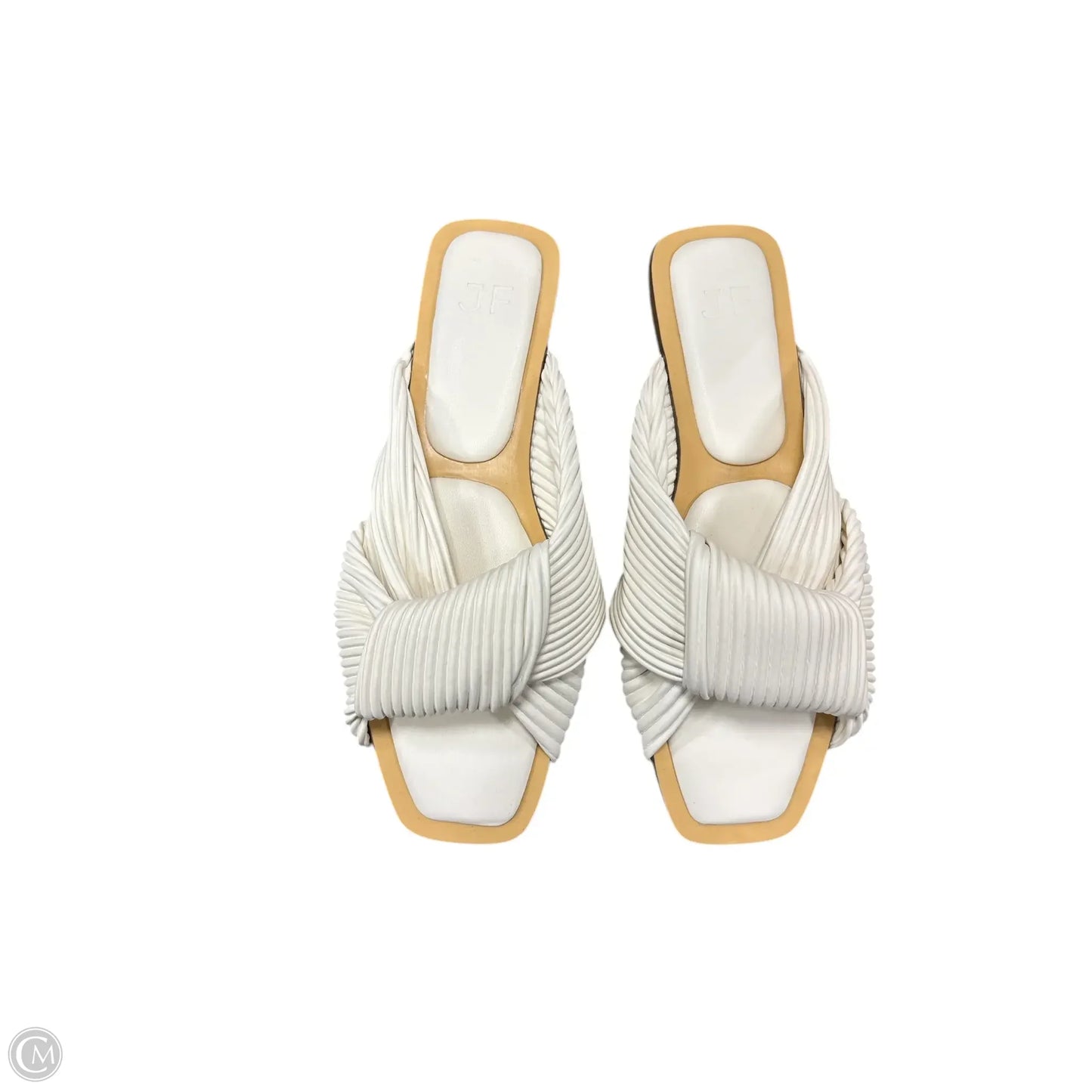 Sandals Flats By Clothes Mentor In Cream, Size: 9.5