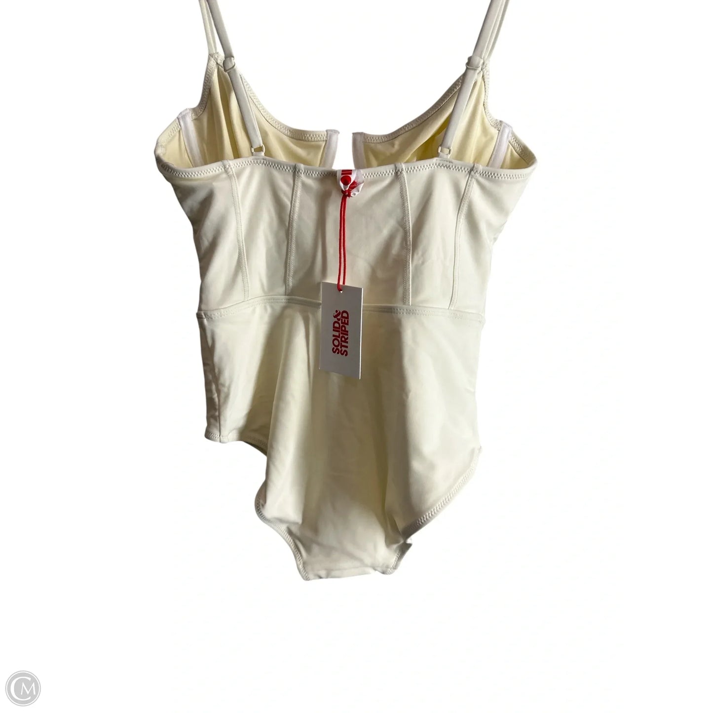 Swimsuit By Solid & Striped In Cream, Size: S