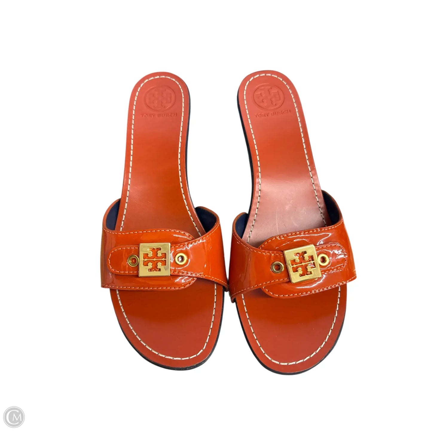 Sandals Designer By Tory Burch In Blue & Orange, Size: 9.5