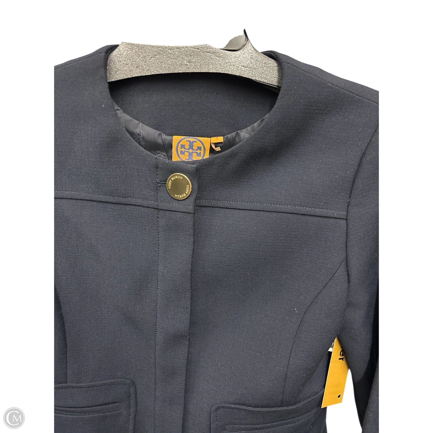 Blazer Designer By Tory Burch In Navy, Size: 4