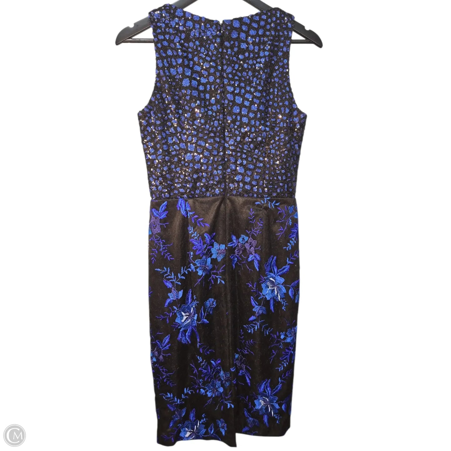 Dress Casual Midi By David Meister In Black & Blue, Size: 6