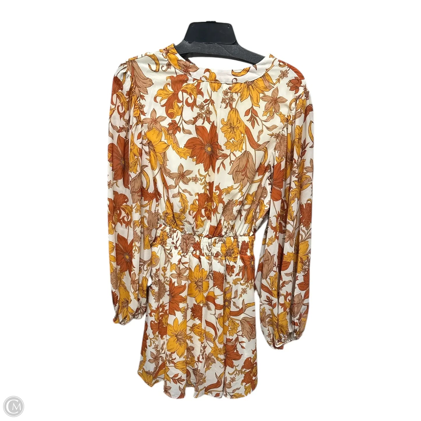 Dress Casual Midi By Flying Tomato In Orange & Yellow, Size: M