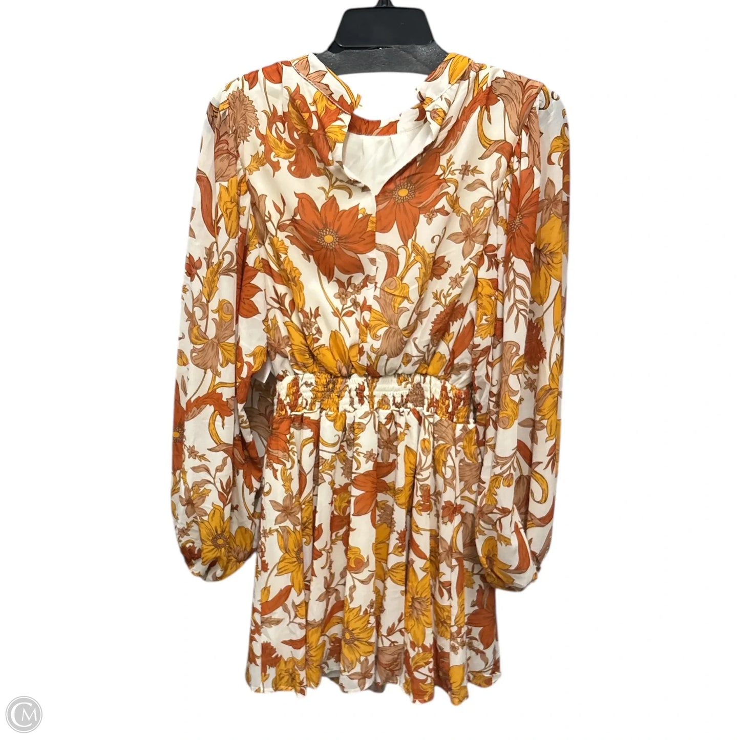 Dress Casual Midi By Flying Tomato In Orange & Yellow, Size: M