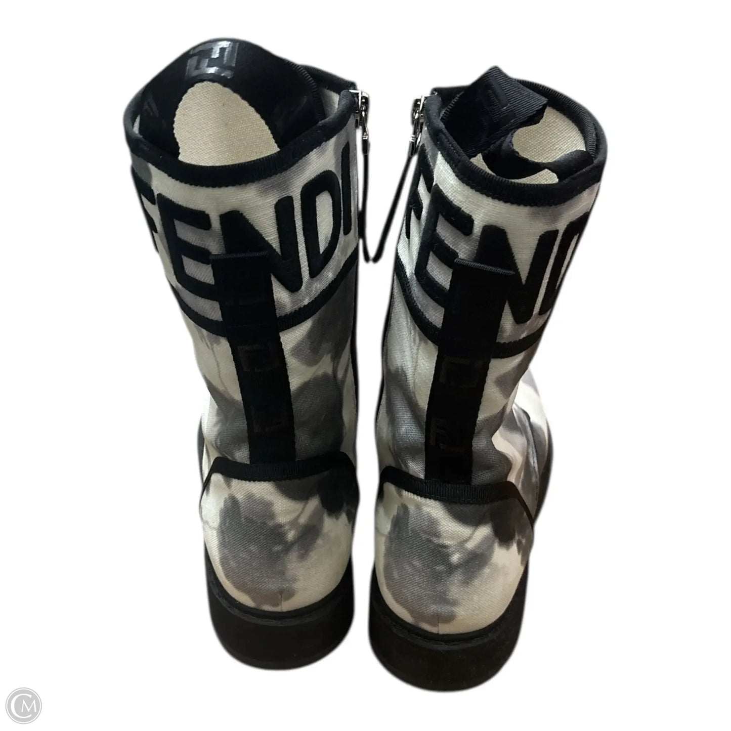 Boots Luxury Designer By Fendi In Tie Dye Print