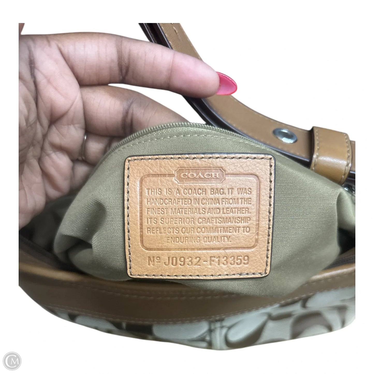 Handbag Designer By Coach, Size: Medium