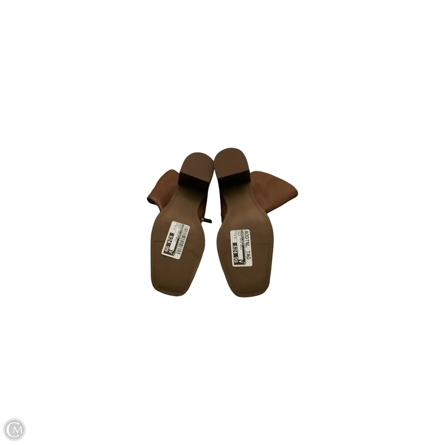 Boots Ankle Heels By Franco Sarto In Brown, Size: 8.5