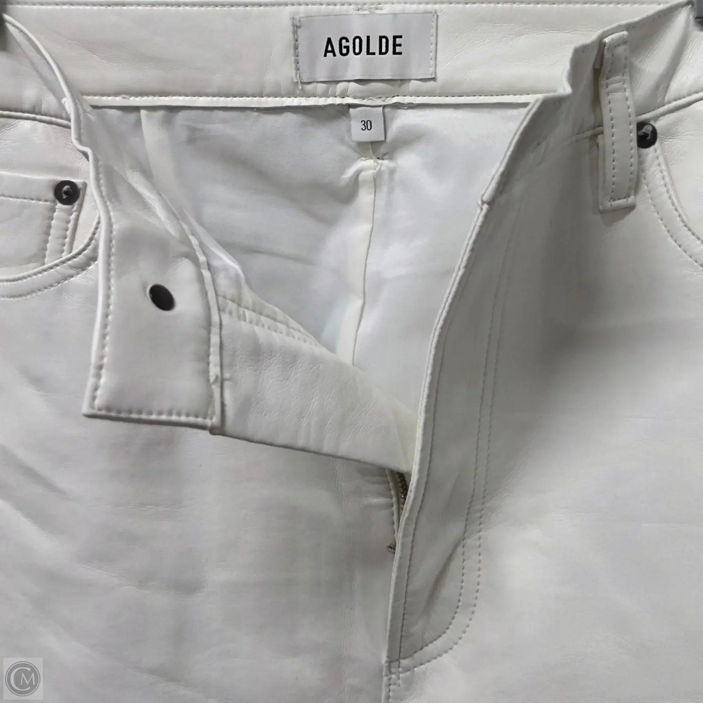 Jeans Wide Leg By Agolde In White, Size: 10