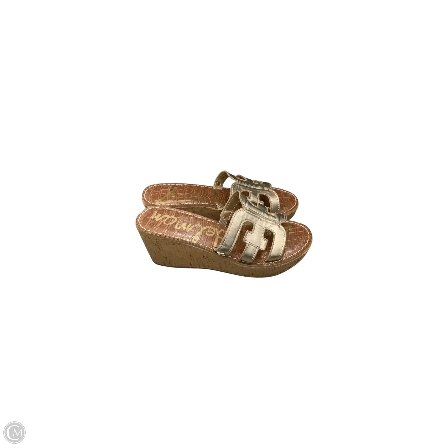Sandals Heels Wedge By Sam Edelman In Gold, Size: 7