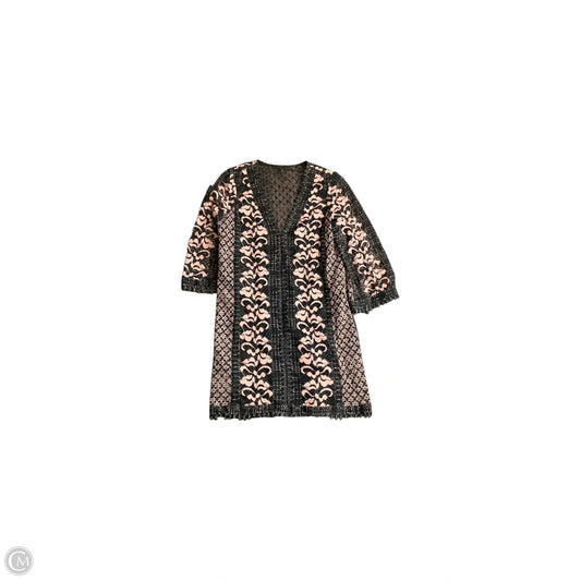 Dress Casual Midi By Bcbgmaxazria In Black & Pink, Size: S