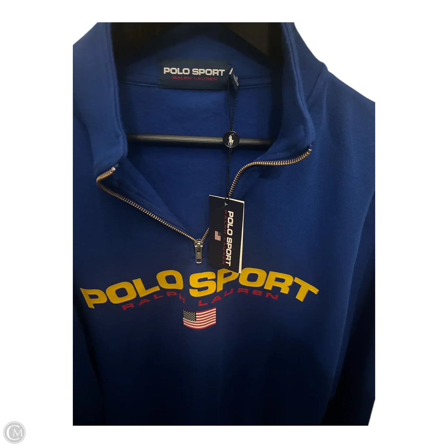Sweatshirt Collar By Polo Ralph Lauren In Blue, Size: Xl