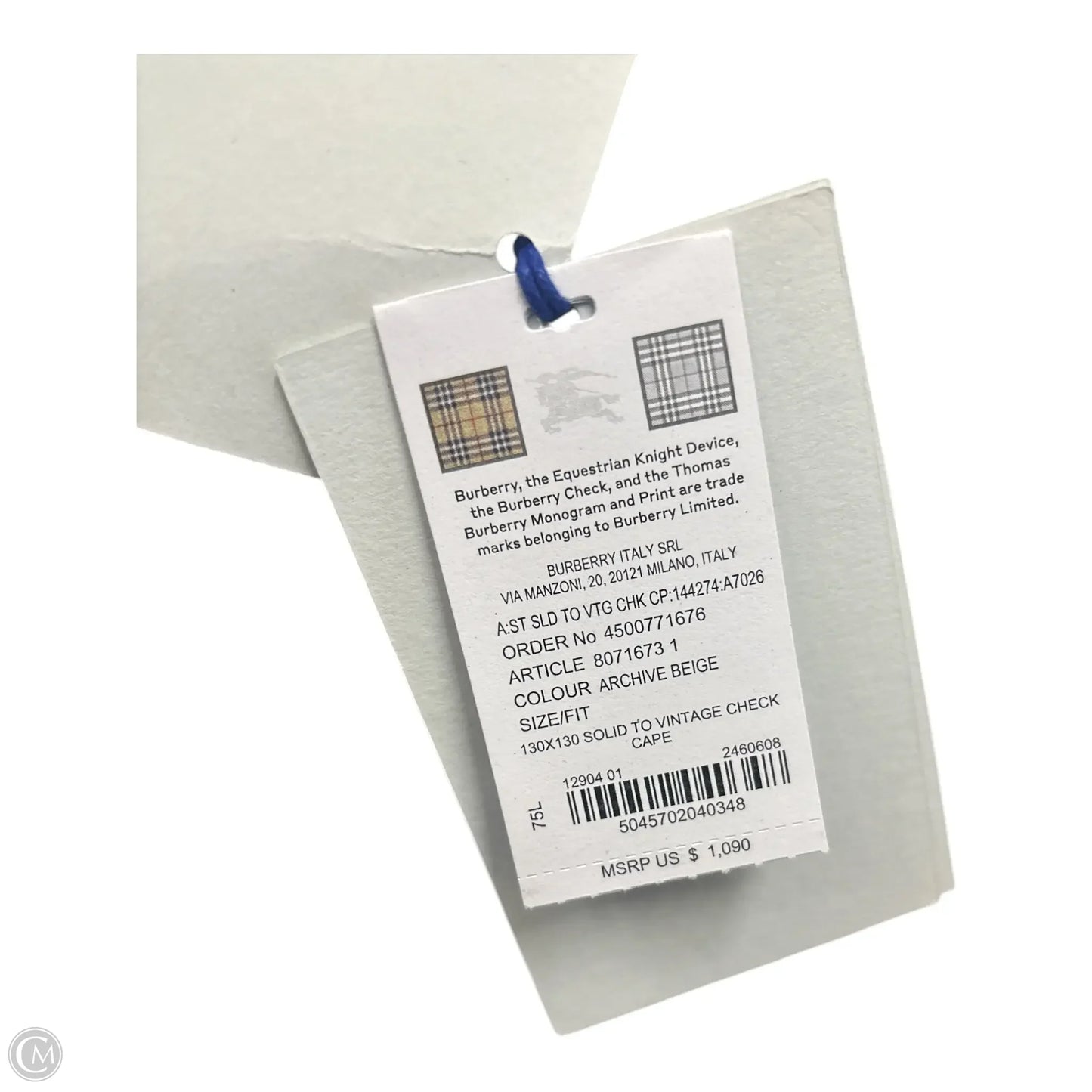 Shawl Luxury Designer In Plaid Pattern, Size: Osfm