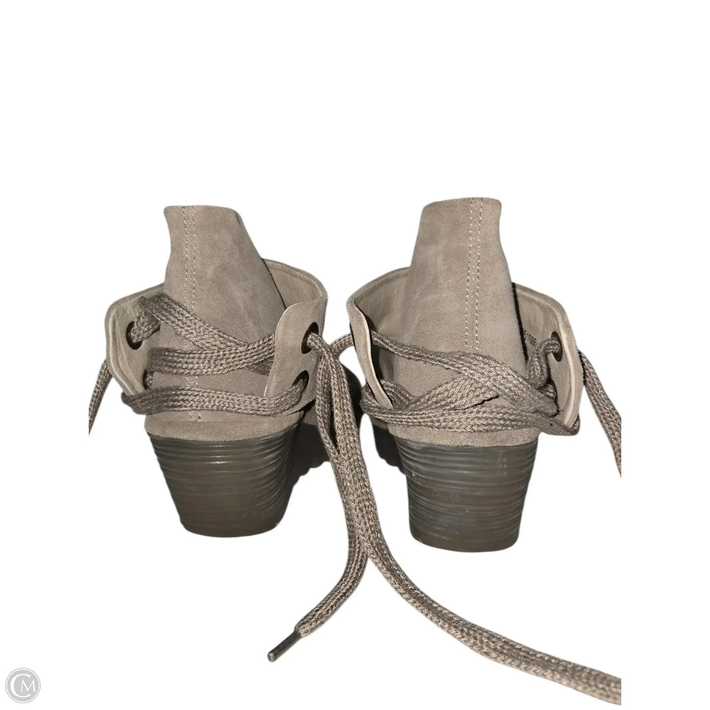 Shoes Heels Wedge By Fly London In Taupe, Size: 8