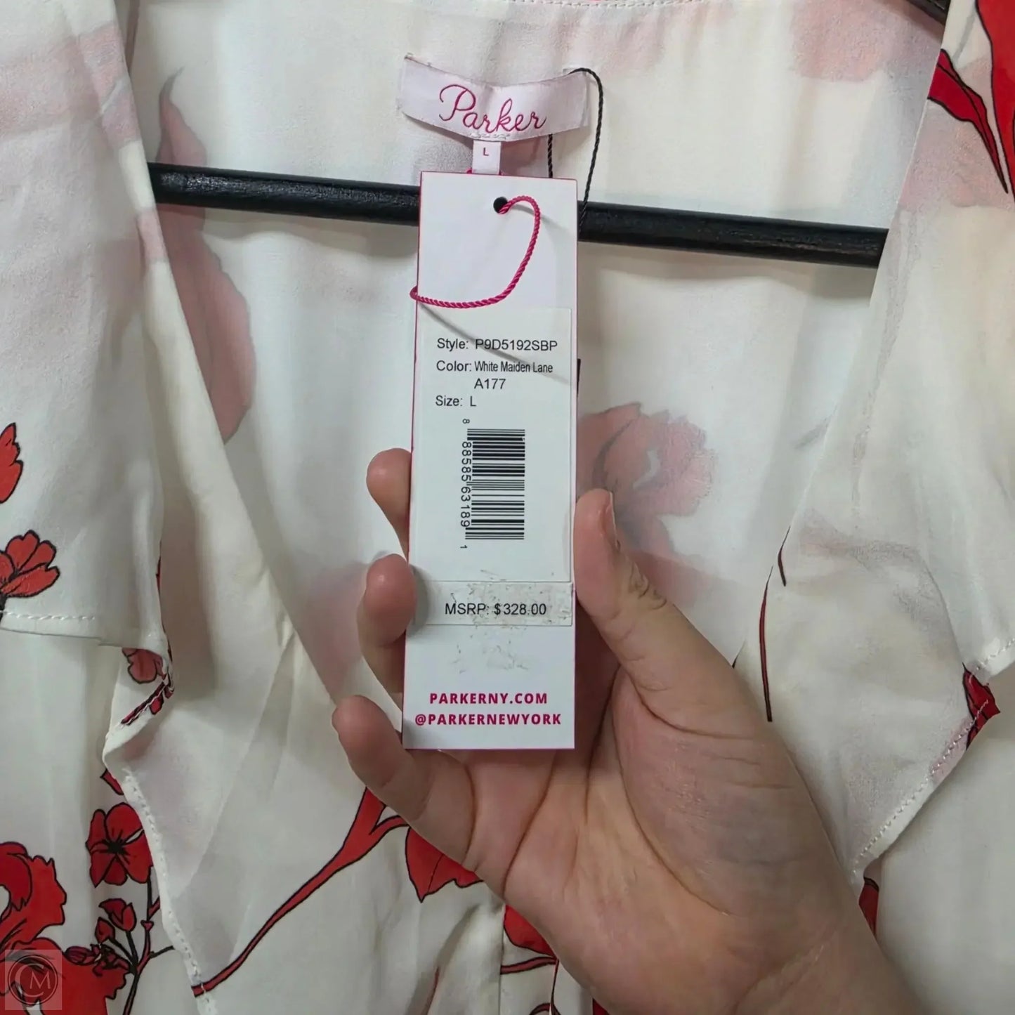 Dress Casual Midi By Parker In Red & White, Size: L