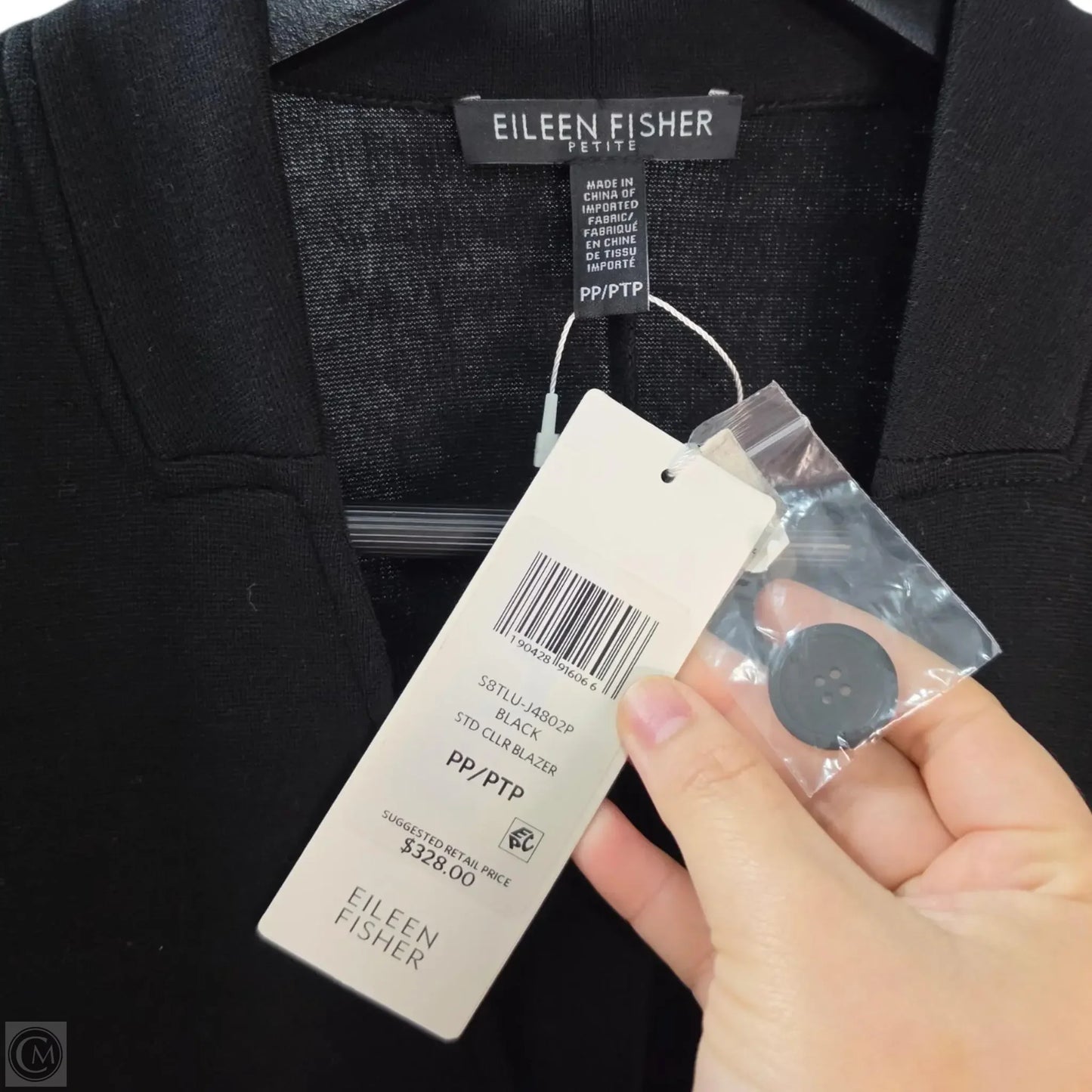 Blazer By Eileen Fisher In Black, Size: Sp