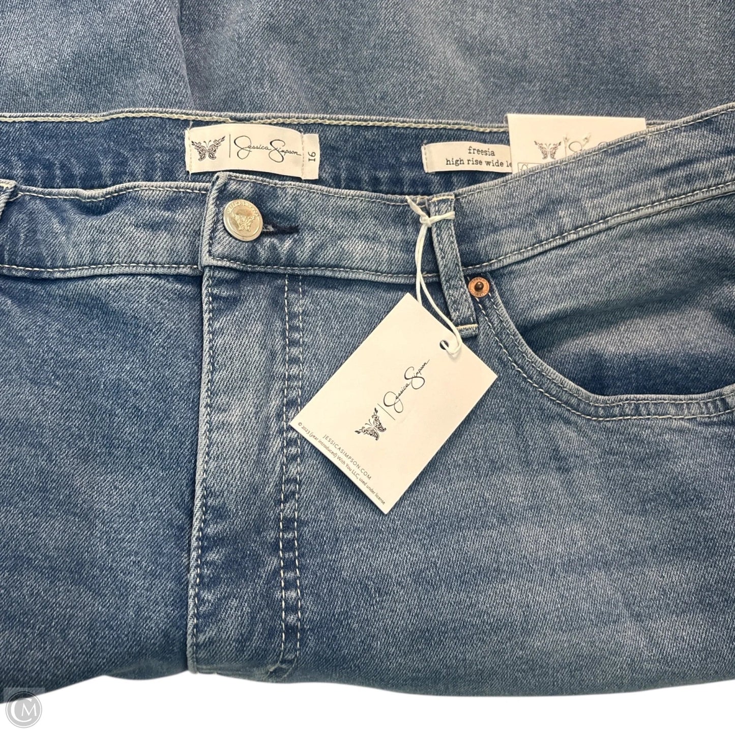 Jeans Wide Leg By Jessica Simpson In Blue, Size: 16