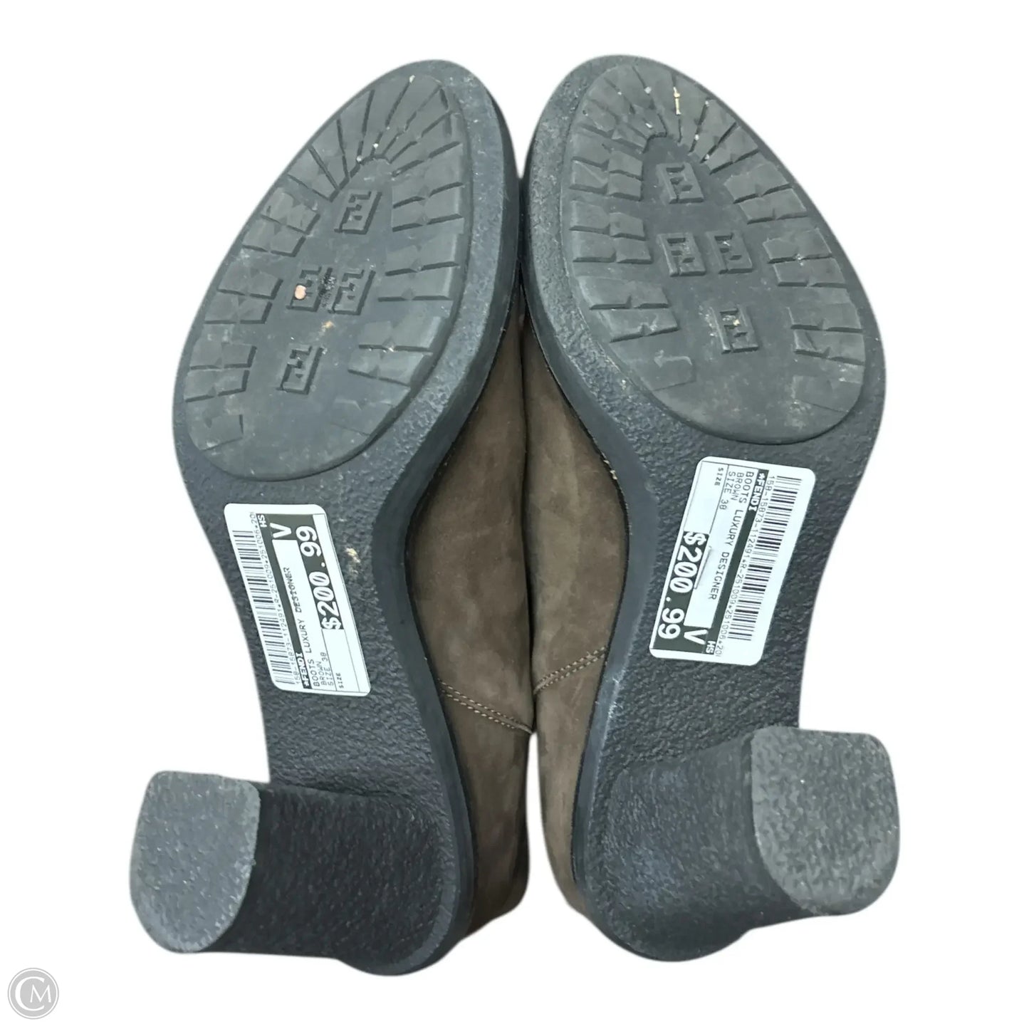 Boots Luxury Designer By Fendi In Brown