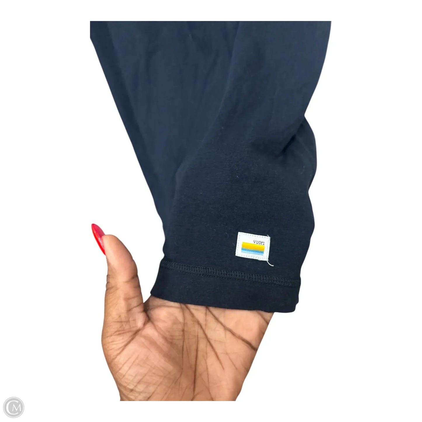 Athletic Top Short Sleeve By Vuori In Blue, Size: S