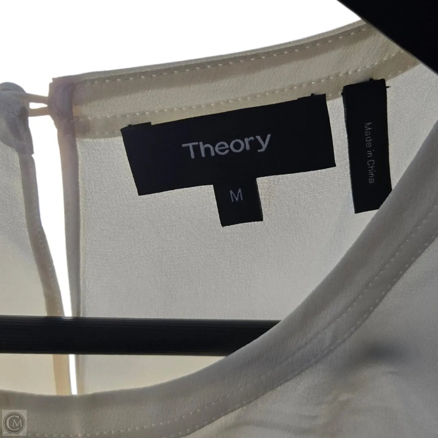 Top Short Sleeve By Theory In Cream, Size: M