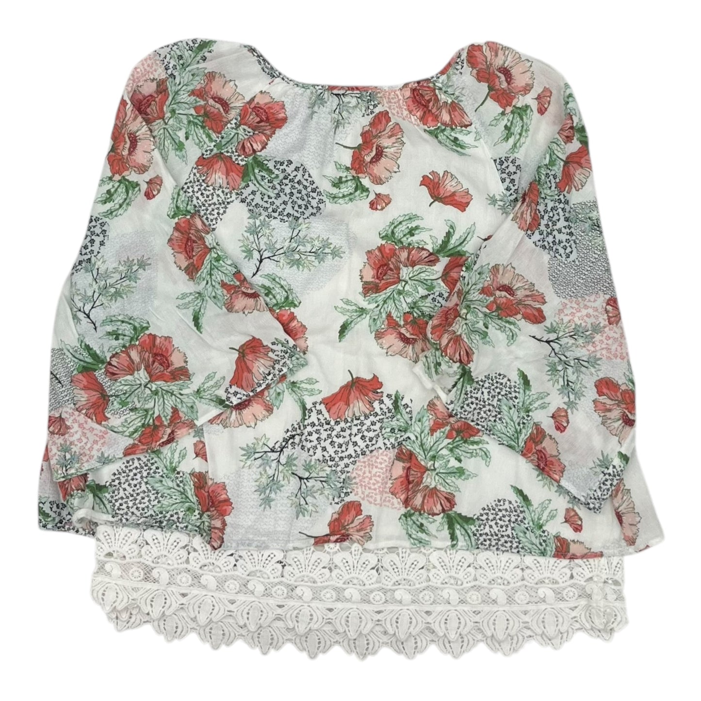 Top 3/4 Sleeve By Style And Company In Cream, Size:Mp