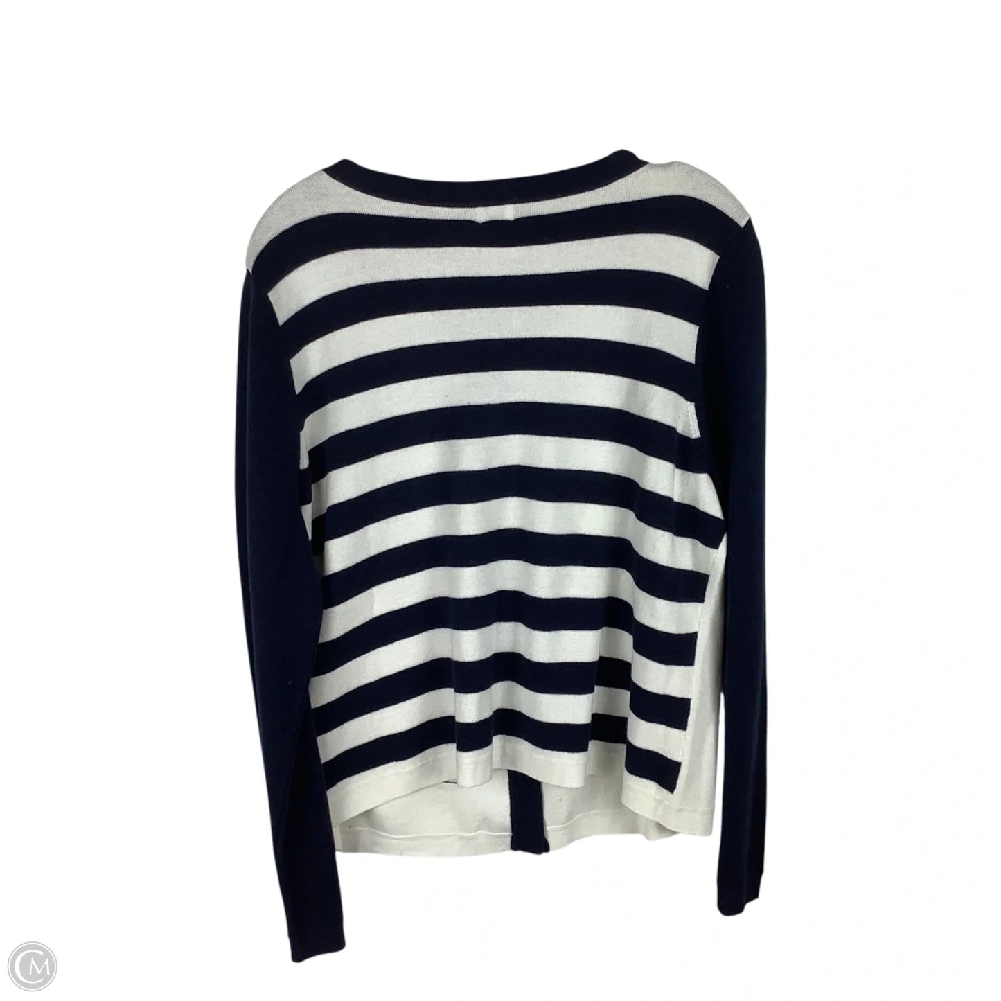 Sweater Cardigan By Crown And Ivy In Blue & White, Size: Xl