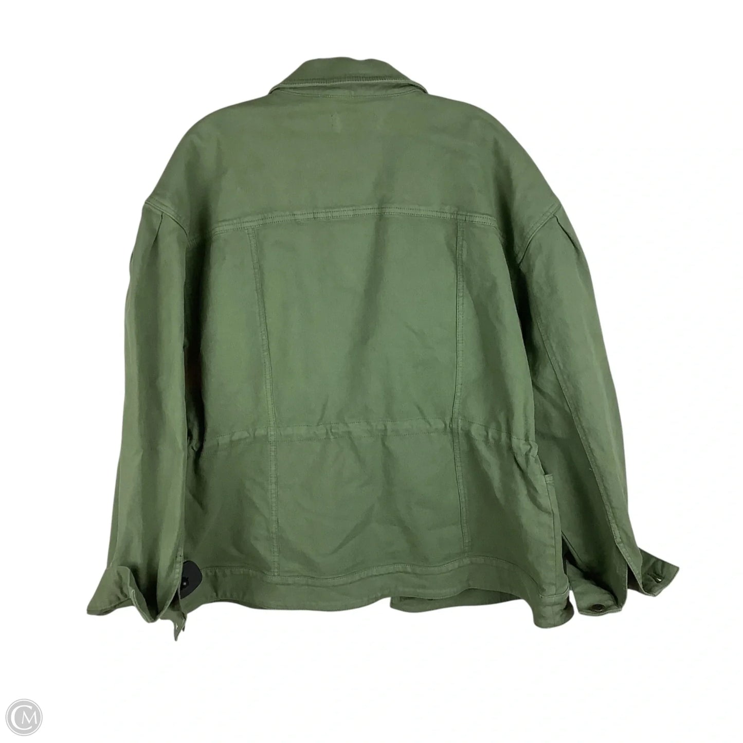 Jacket Denim By Loft In Green Denim, Size: L