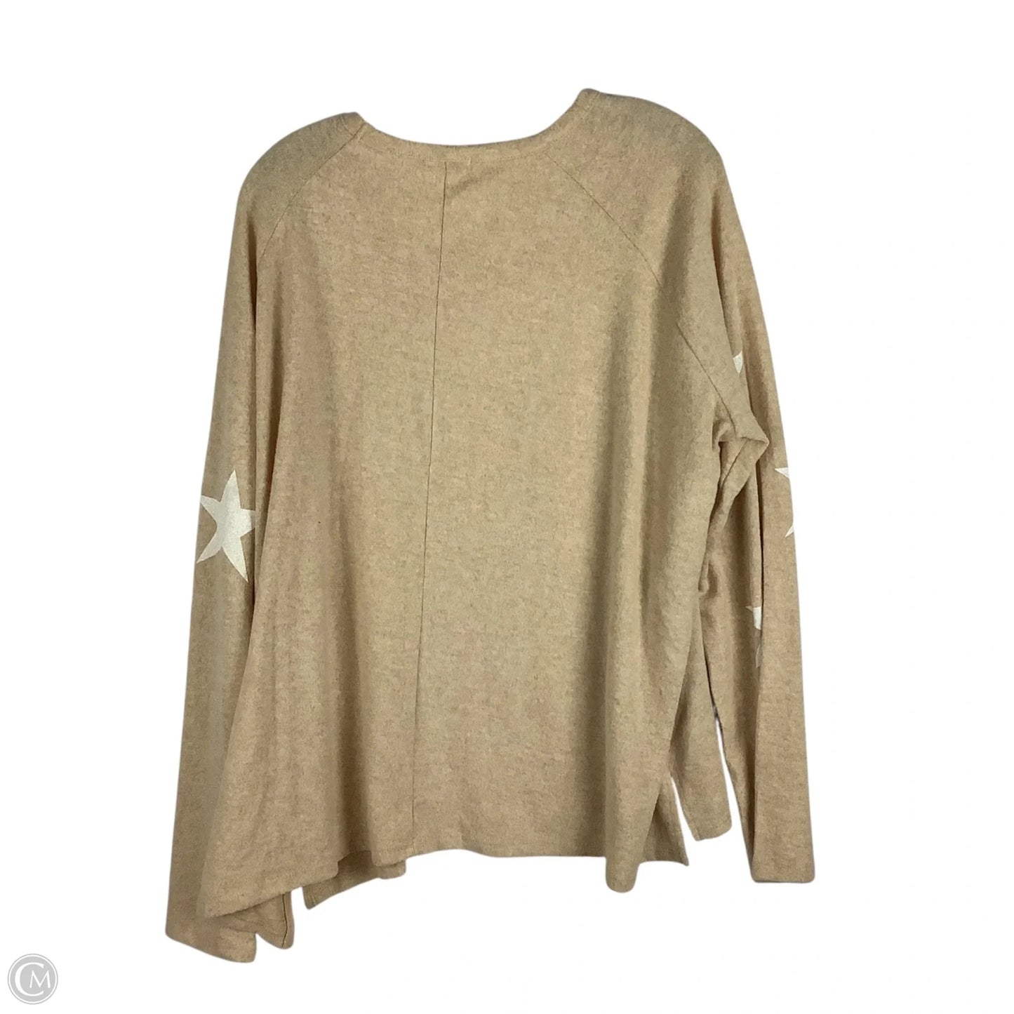 Top Long Sleeve By Sweet Romeo In Tan, Size: 2x