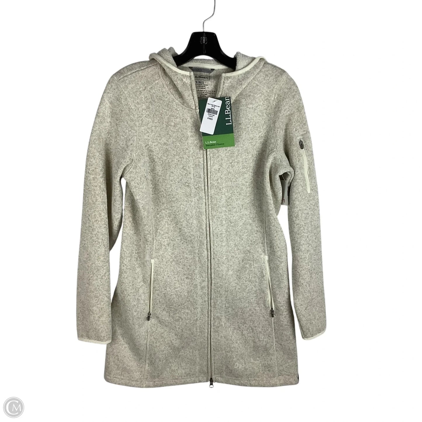 Jacket Fleece By L.l. Bean In Cream, Size: S