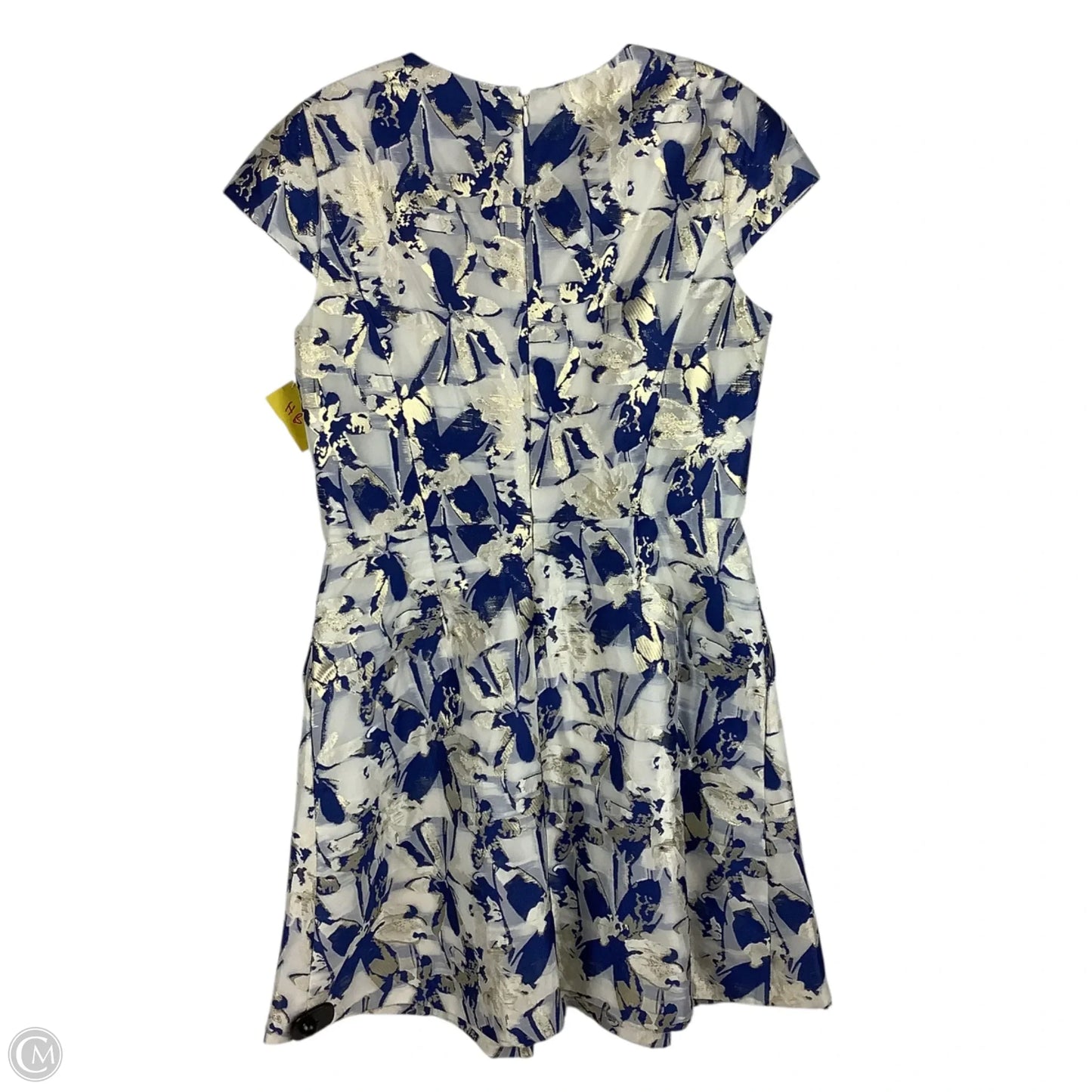 Dress Party Short By Vince Camuto In Blue & Cream, Size: 10