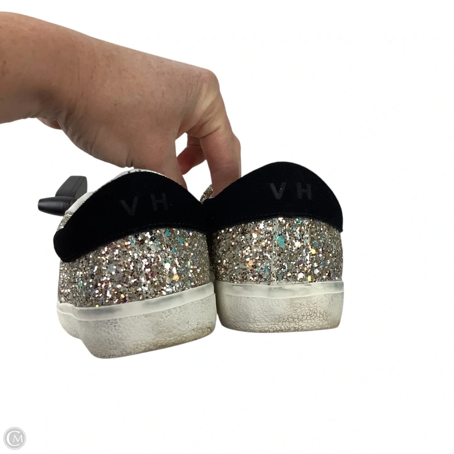 Shoes Sneakers By Vintage Havana In Silver & White, Size: 8