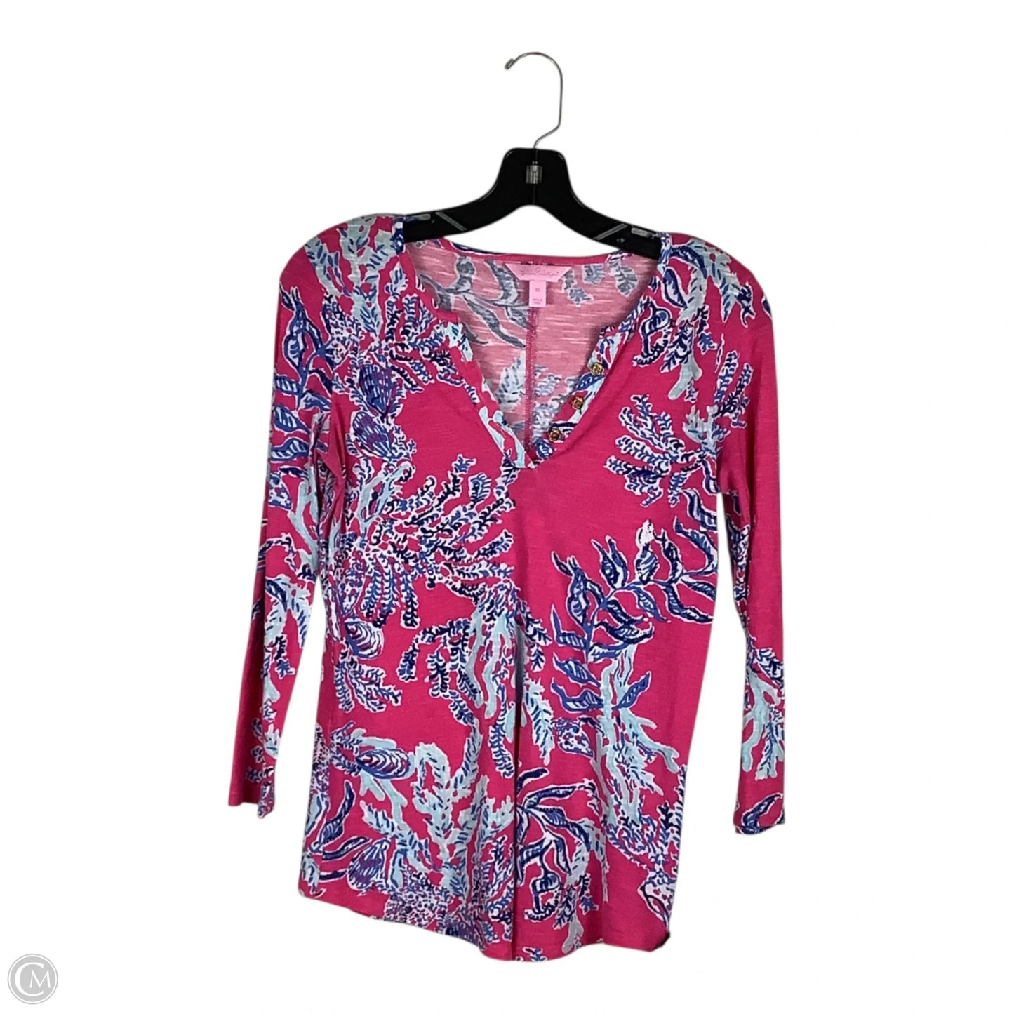 Top Long Sleeve Designer By Lilly Pulitzer In Pink, Size: Xs
