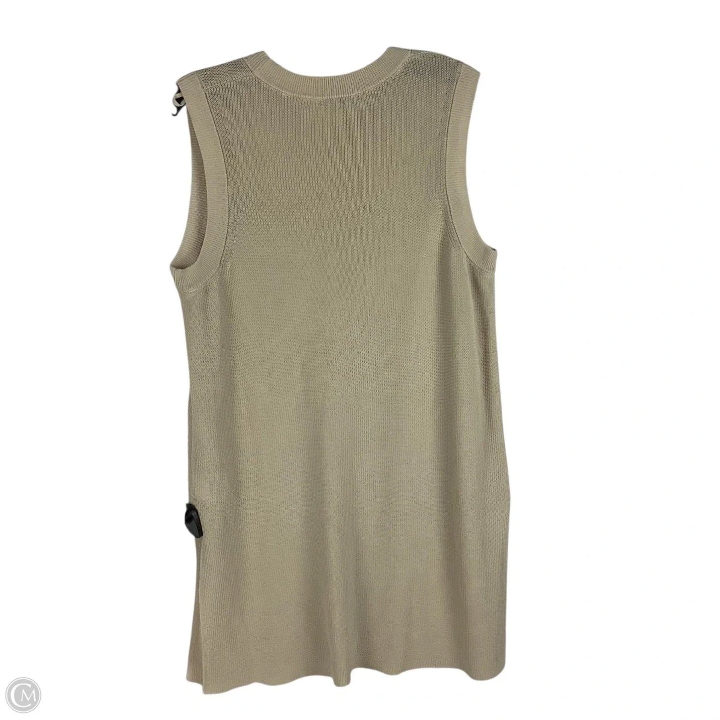 Top Sleeveless Designer By Lafayette 148 In Tan, Size: S