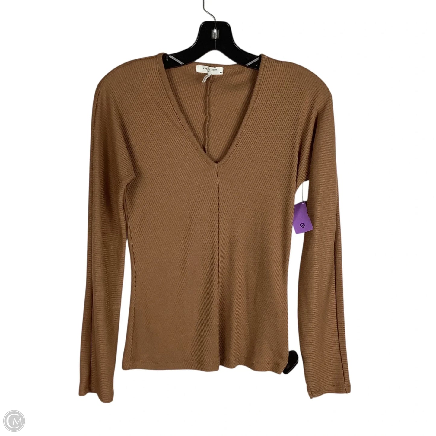 Top Long Sleeve By Rag And Bone In Brown, Size: S