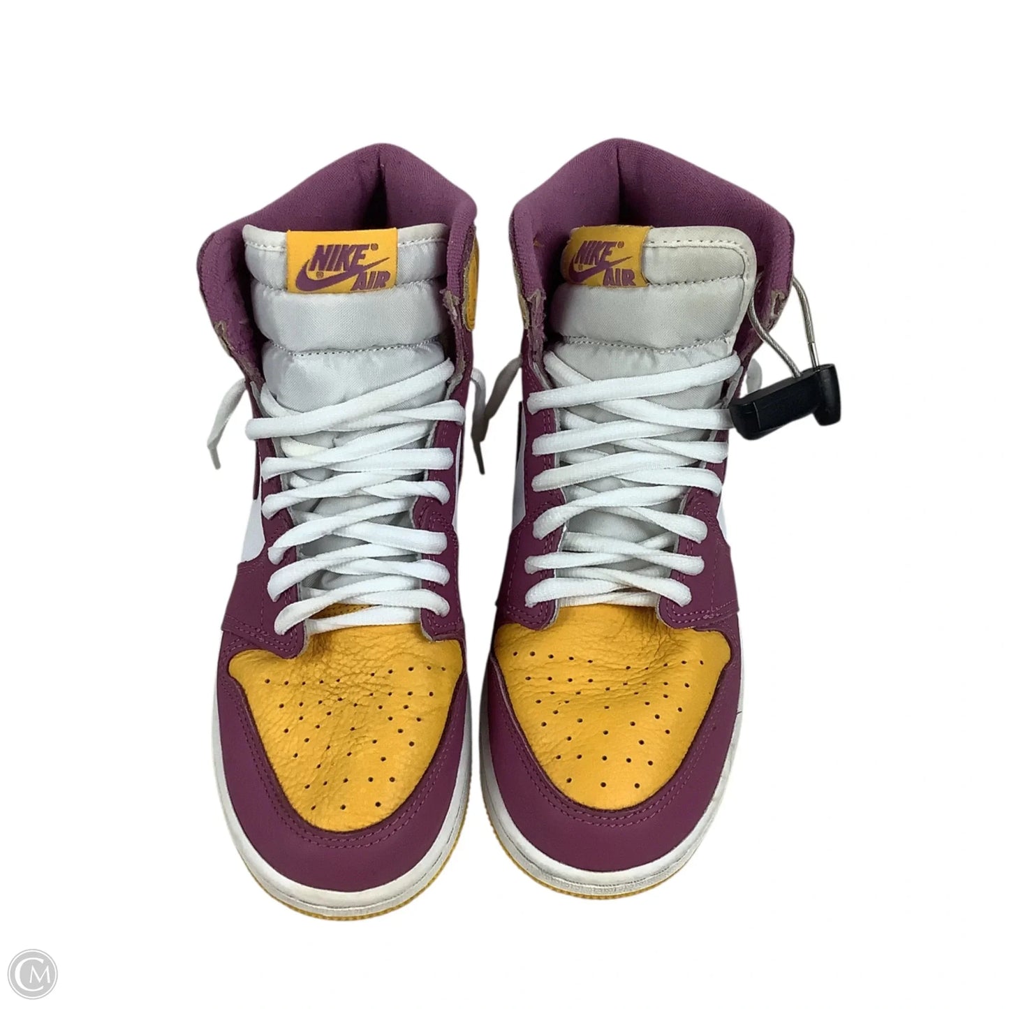 Shoes Sneakers By Nike In Purple & Yellow Size: 7 YOUTH