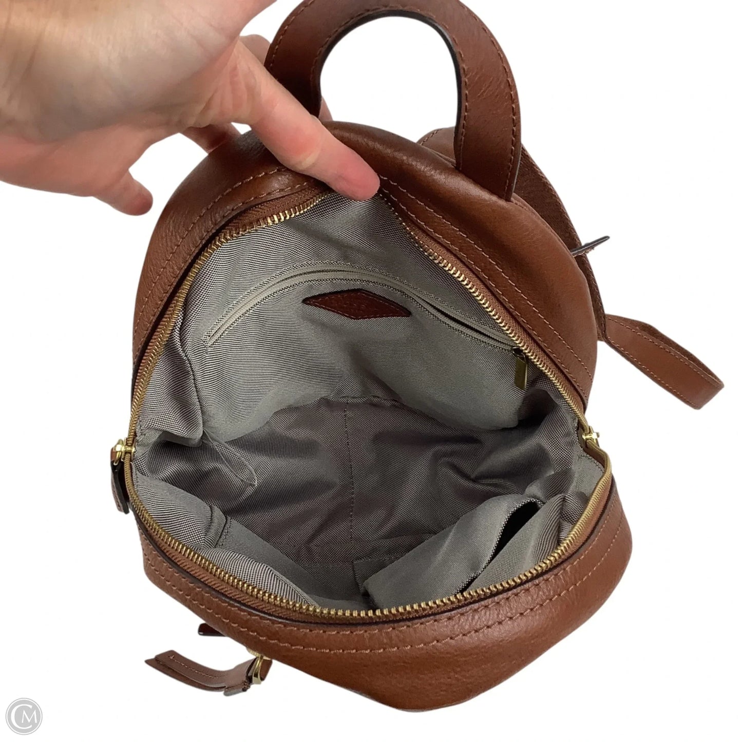 Backpack Leather By Fossil, Size: Small