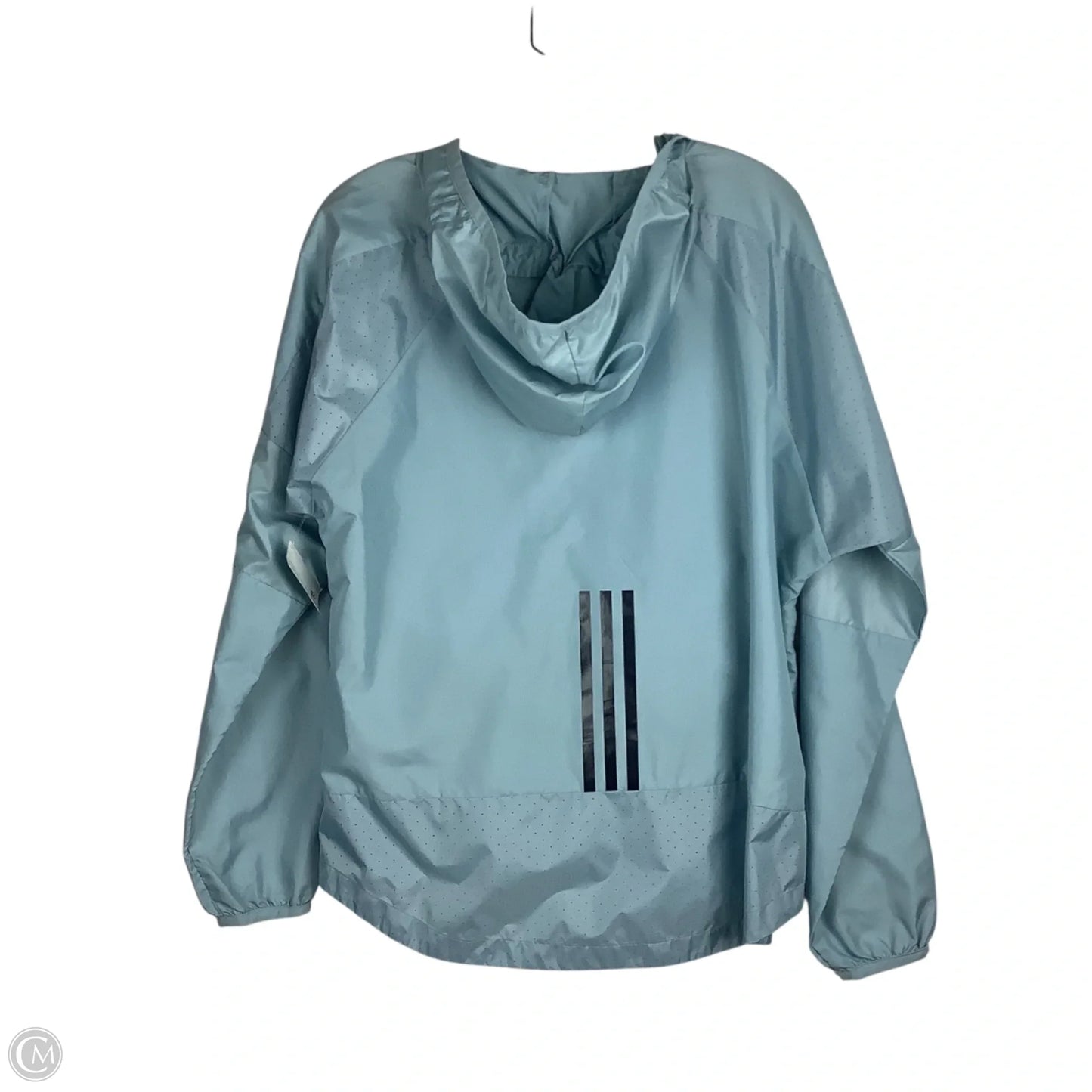 Athletic Jacket By Adidas In Blue, Size: L