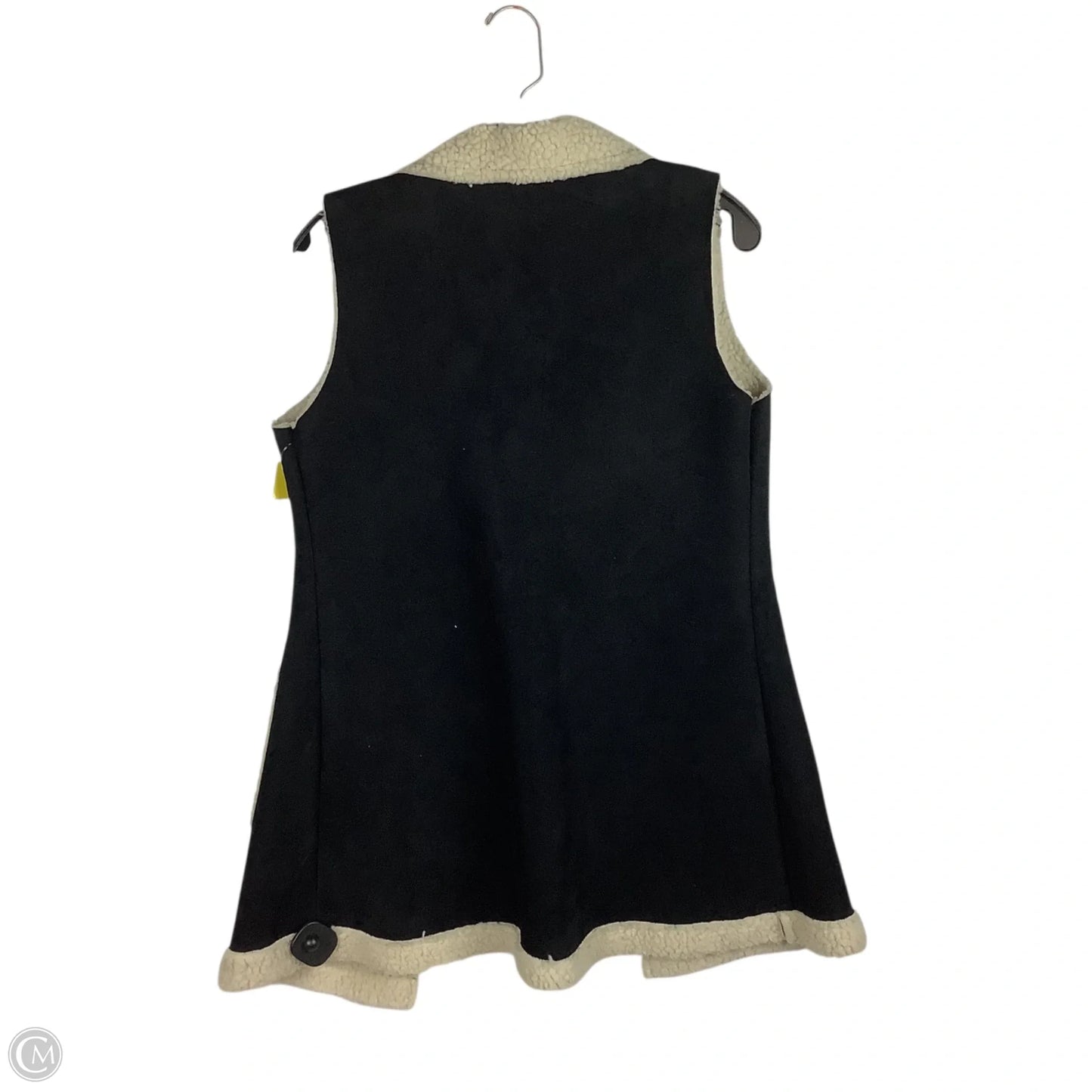 Vest Faux Fur & Sherpa By Clothes Mentor In Black, Size: S