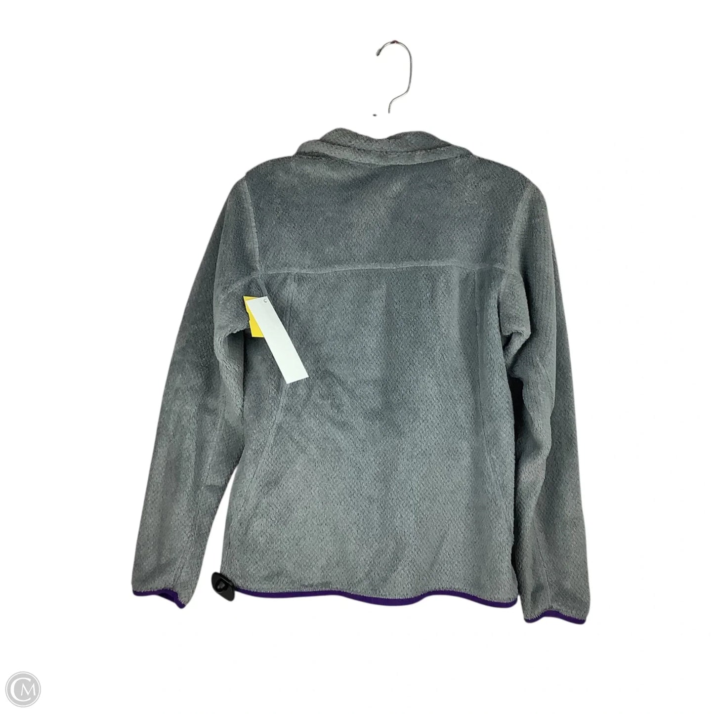 Jacket Fleece By Patagonia In Grey & Purple, Size: S