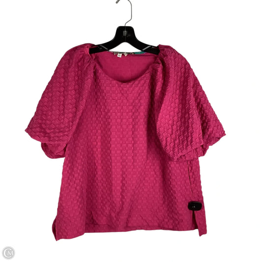 Top Short Sleeve By Umgee In Pink, Size: S (generous loose fit)