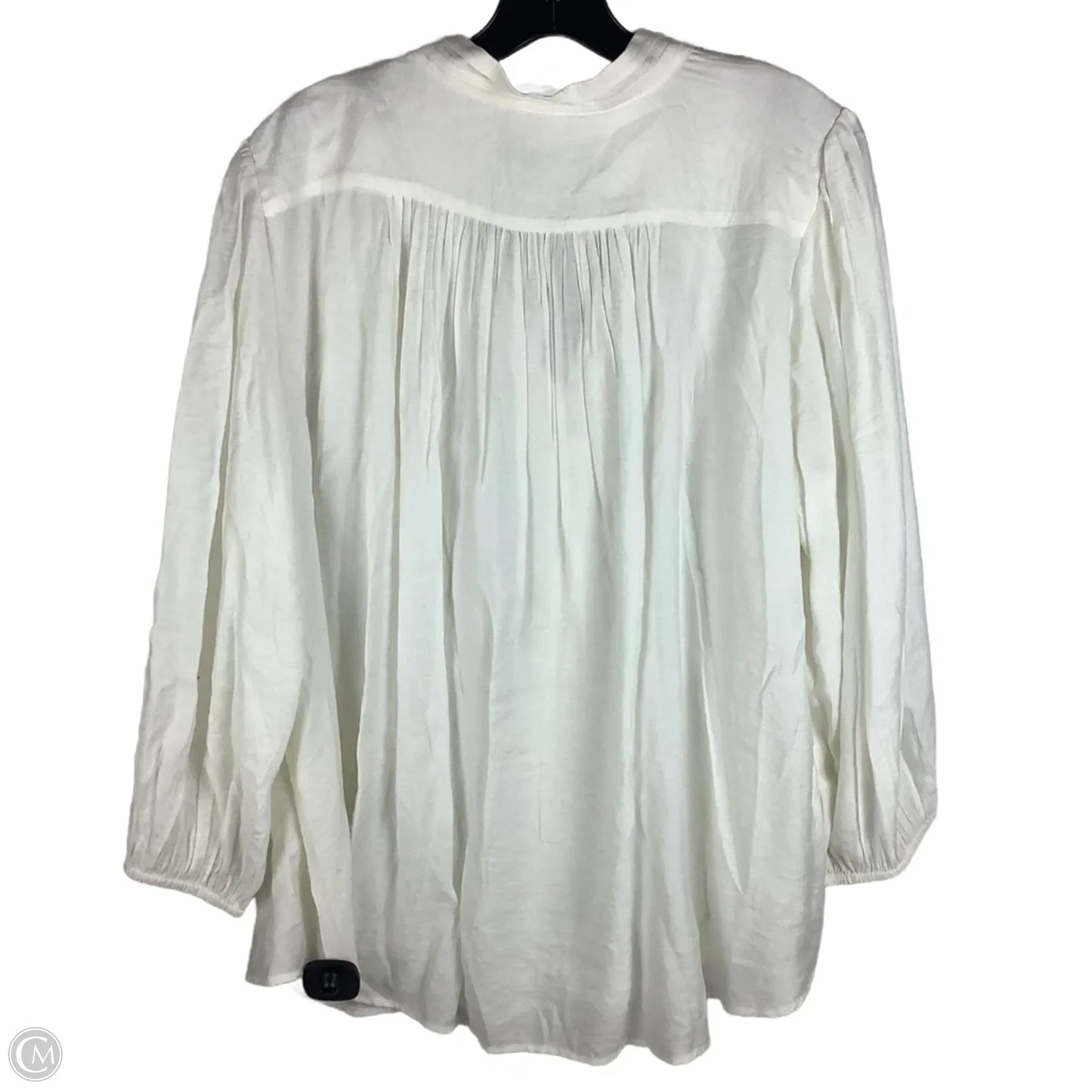 Top Long Sleeve By Ann Taylor In White, Size: Xl