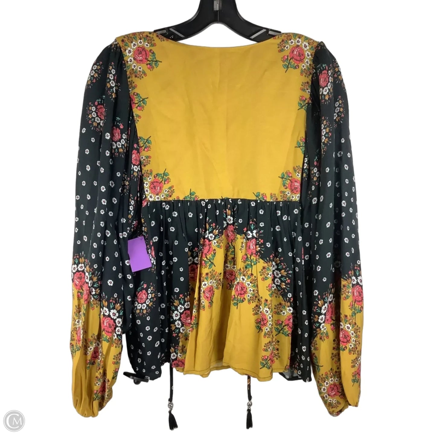 Top Long Sleeve By Farm Rio In Floral Print, Size: S