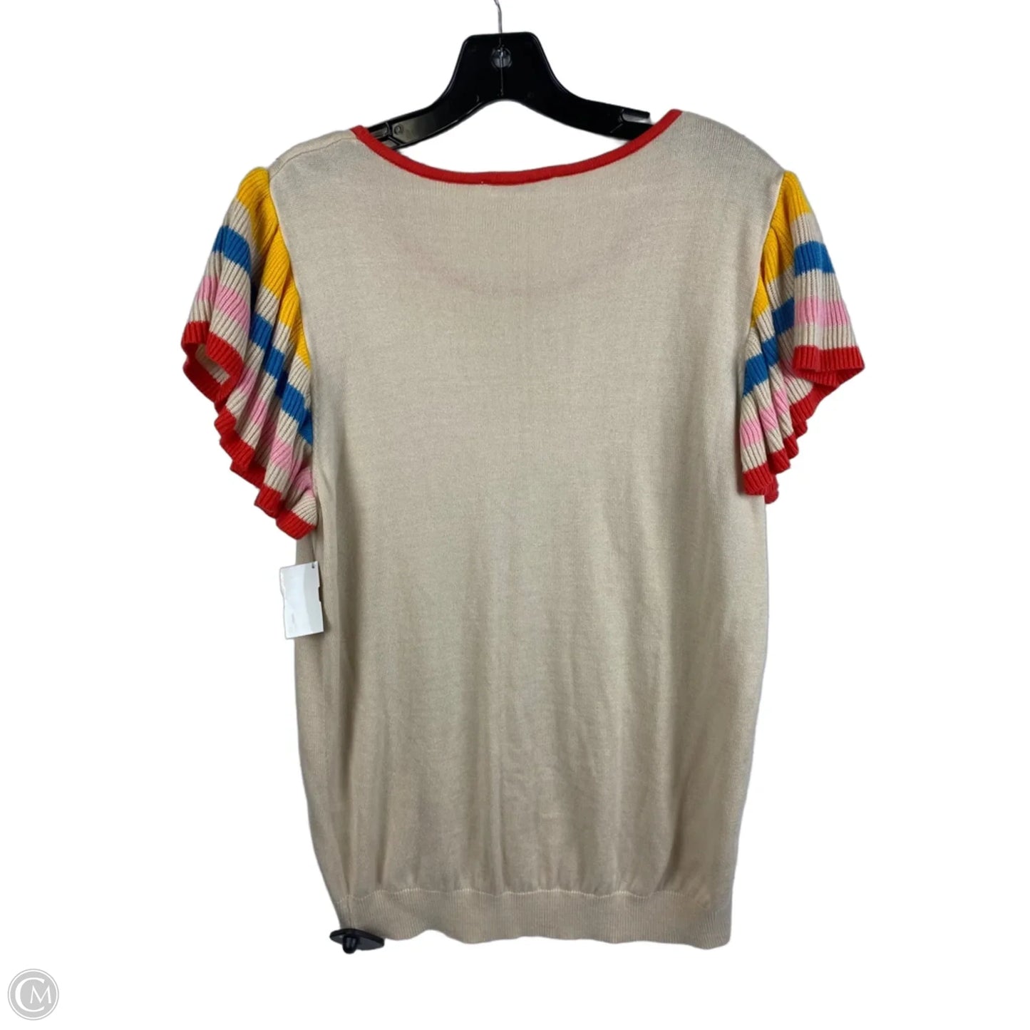 Top Short Sleeve By Thml In Tan, Size: L