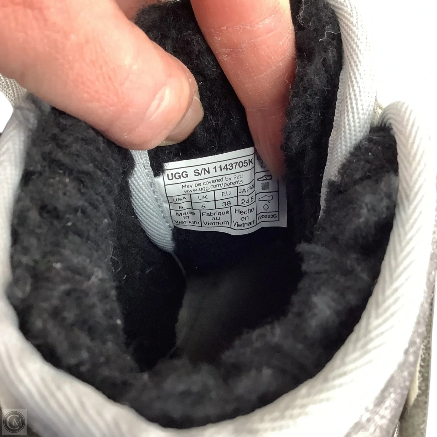 Boots Designer By Ugg In Silver, Size: 6