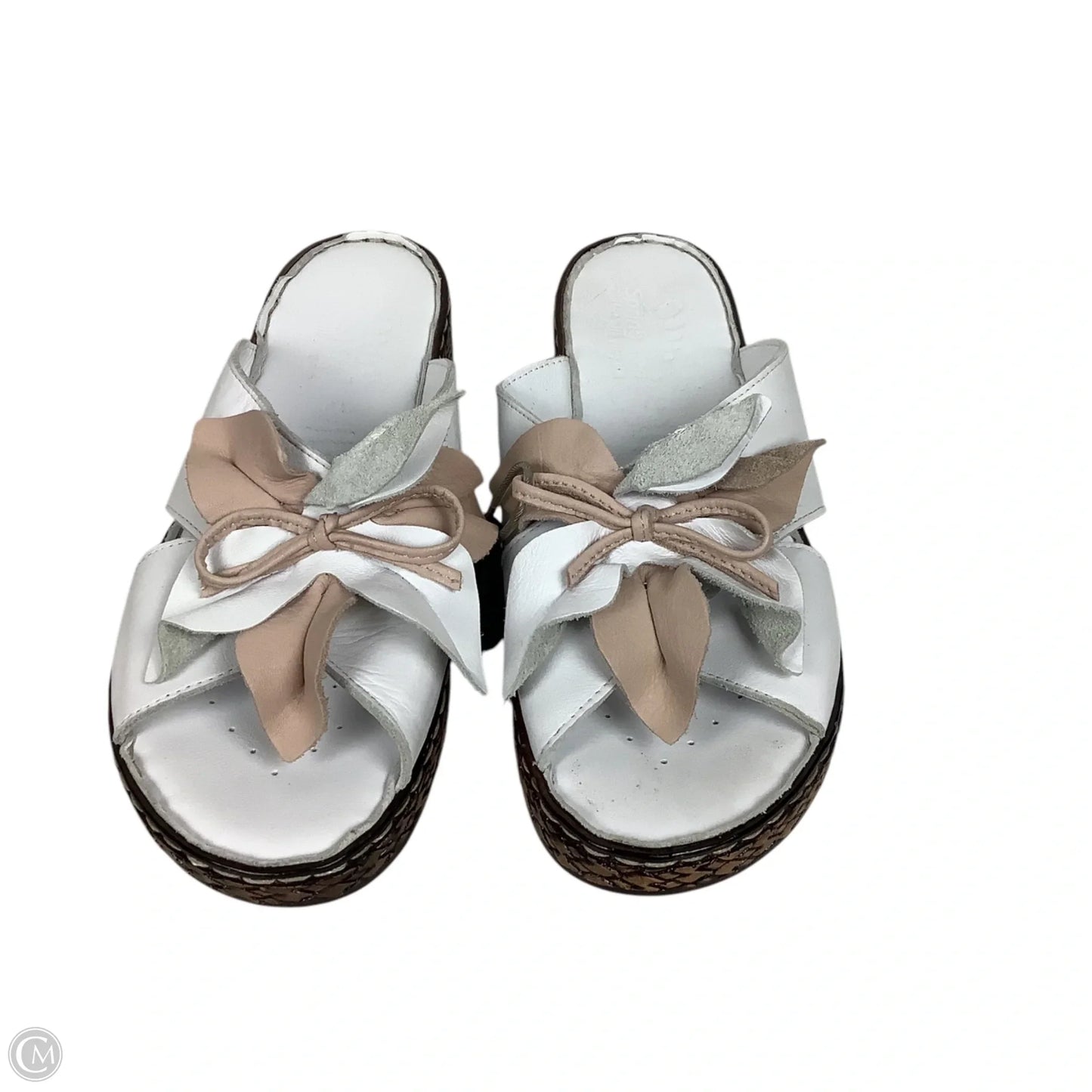 Sandals Heels Platform By Spring Step In White, Size: 10.5