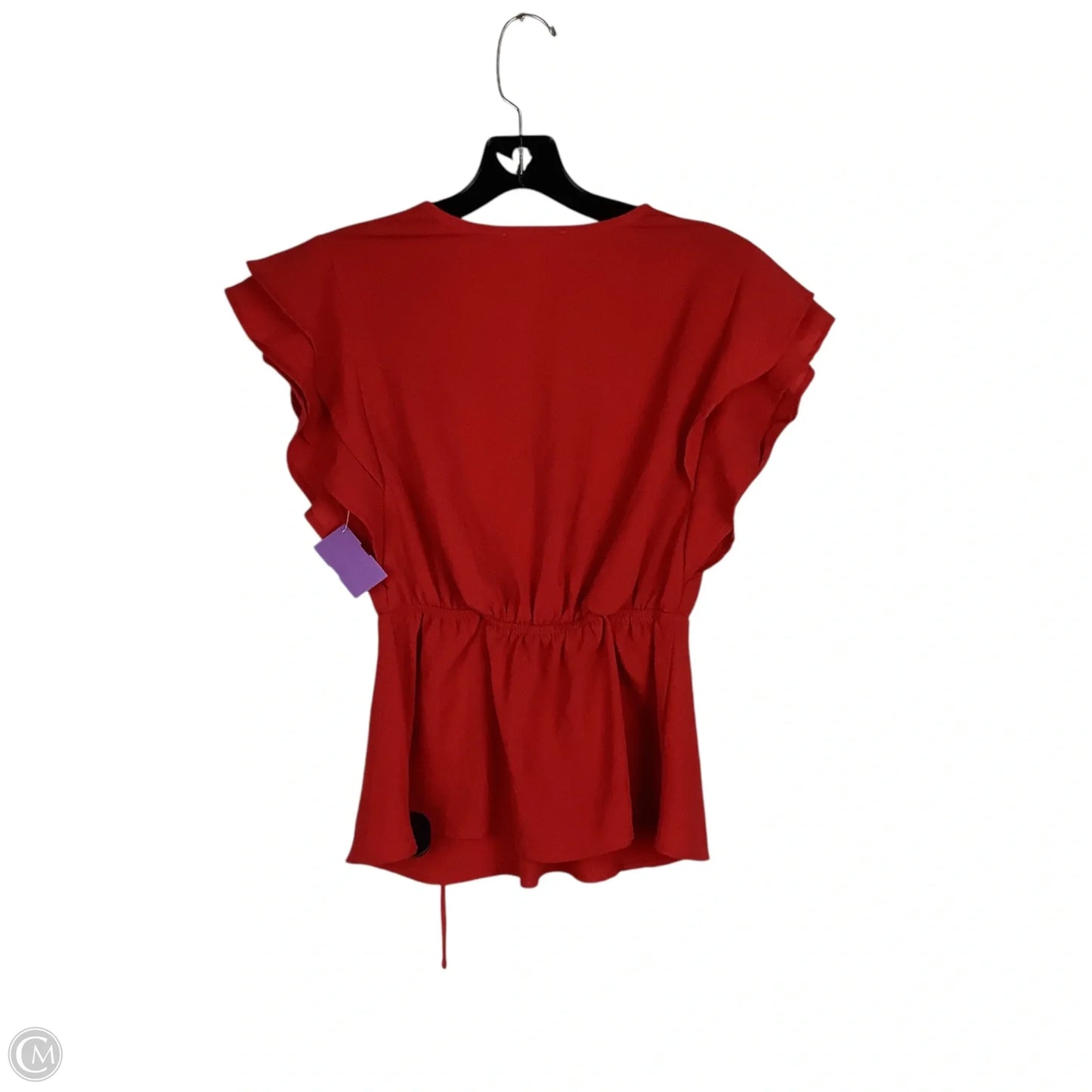 Top Short Sleeve By Monteau In Red, Size: S