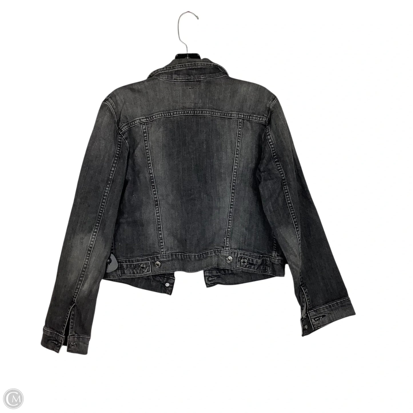 Jacket Denim By Levis In Black Denim, Size: L