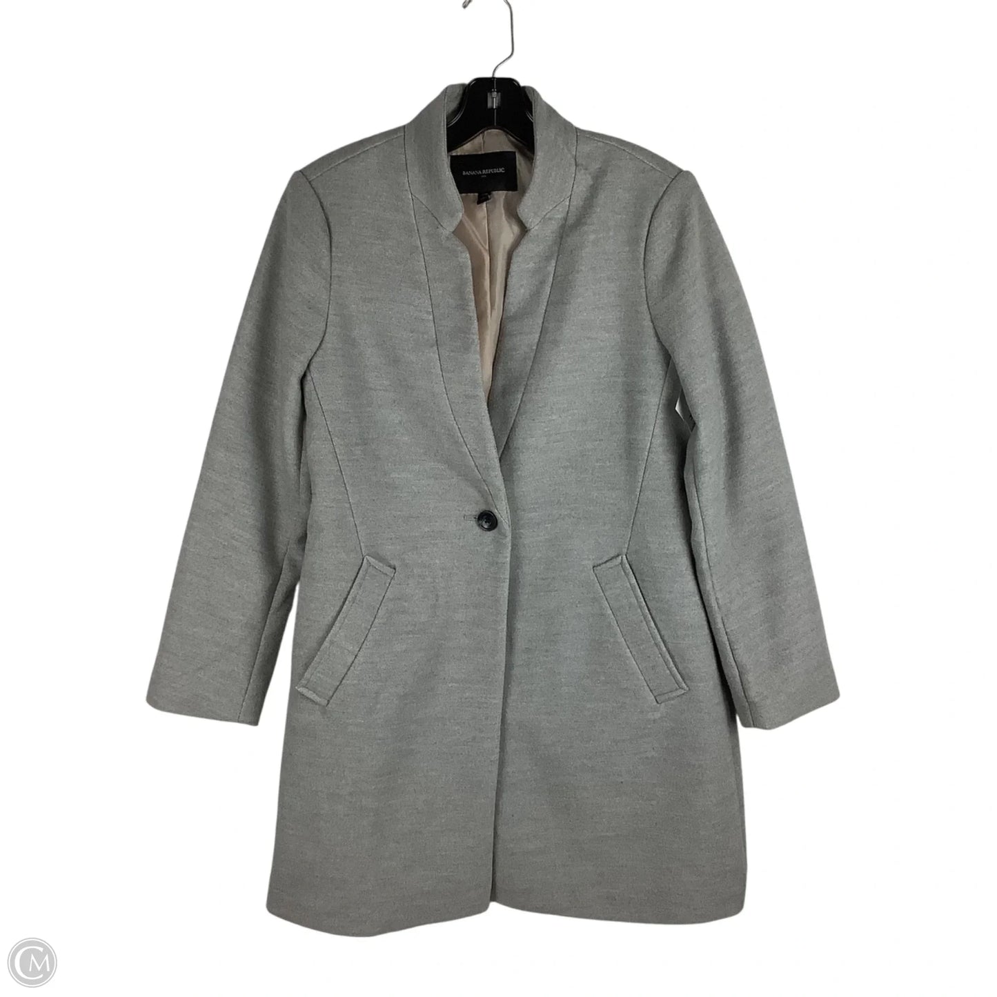 Coat Other By Banana Republic In Grey, Size: M Petite
