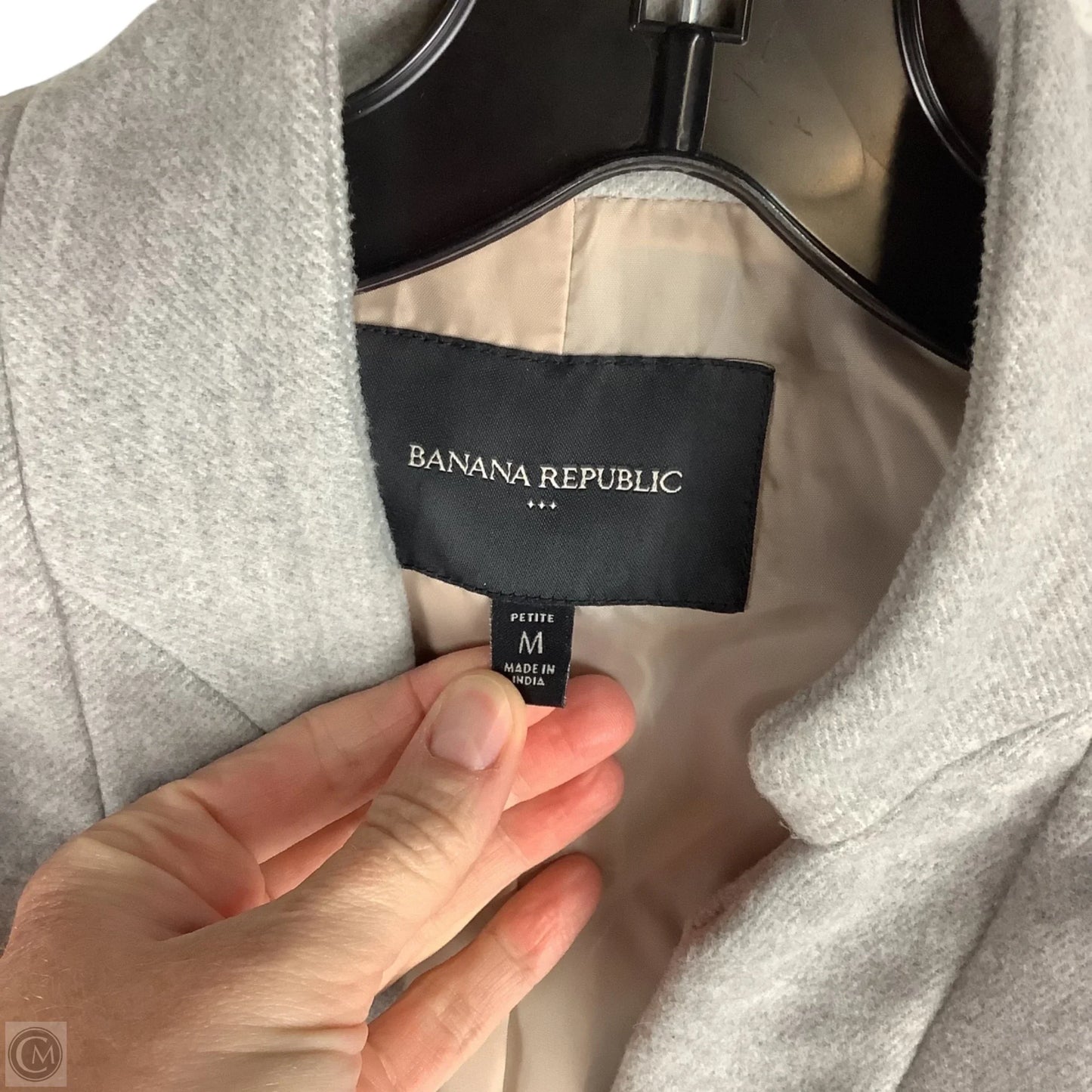 Coat Other By Banana Republic In Grey, Size: M Petite