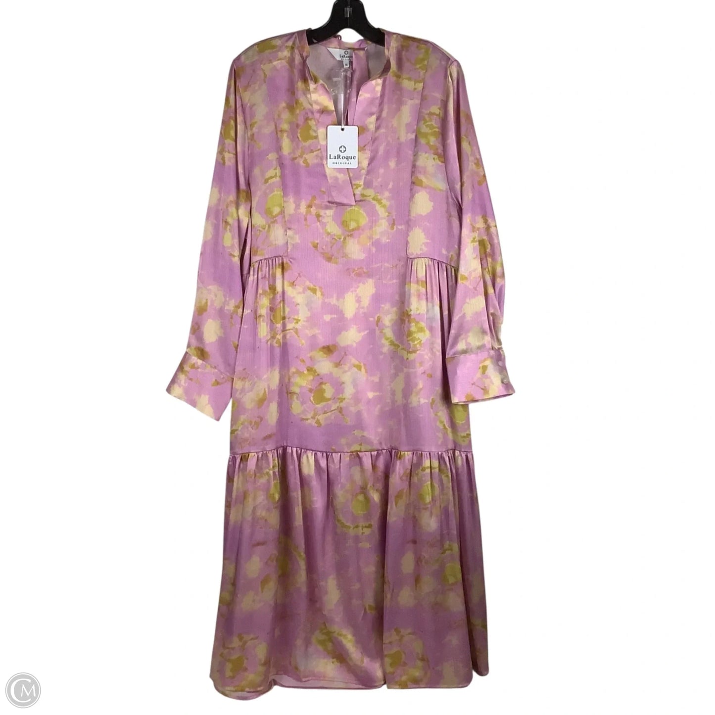 Dress Party Midi By Cmc In Pink & Yellow, Size: Xl