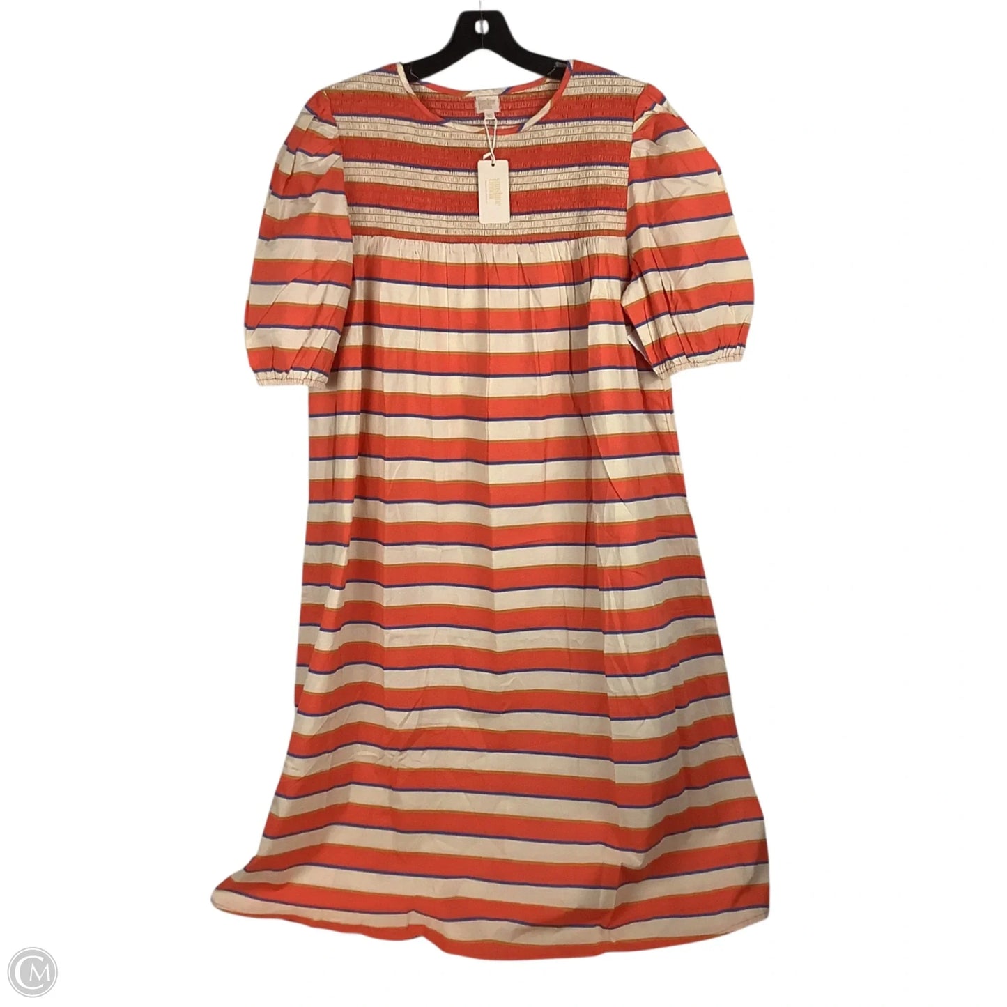 Dress Casual Midi By Cmc In Striped Pattern, Size: Xl
